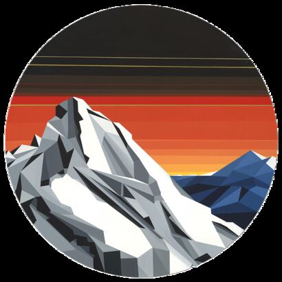 Sunset\'s Fiery Farewell - a Paint Artowrk by Charlotte Harron